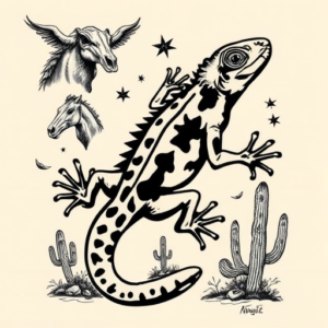 Western Lizard Tattoo