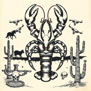 Western Lobster Tattoo