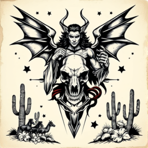 Western Lucifer Tattoo