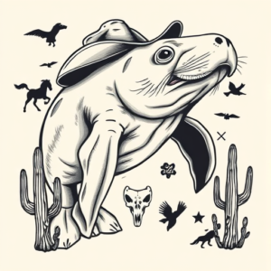 Western Manatee Tattoo