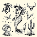 Western Mermaid Tattoo