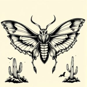 Western Mothman Tattoo