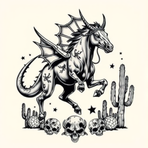 Western Mythosaur Tattoo