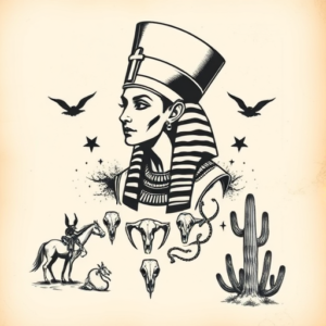 Western Nefertiti Tattoo