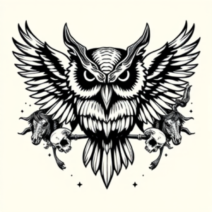 Western Owl Tattoo