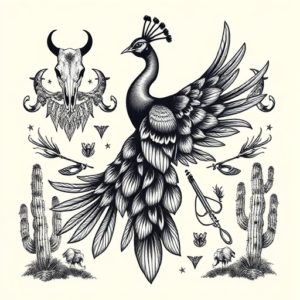 Western Peacock Tattoo