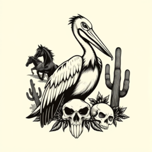 Western Pelican Tattoo