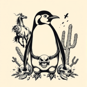 Western Penguin Tattoo