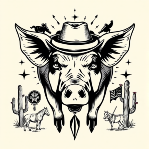 Western Pig Tattoo