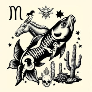 Western Pisces Tattoo