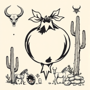 Western Pomegranate Tattoo