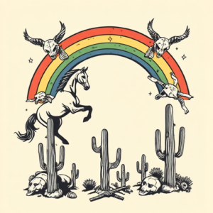 Western Rainbow Tattoo