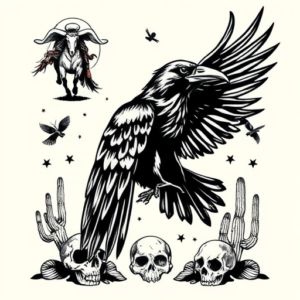 Western Raven Tattoo
