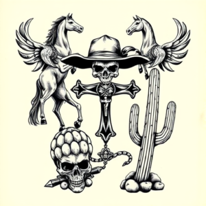 Western Rosary Tattoo