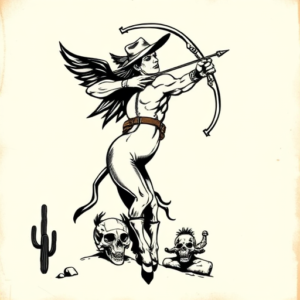 Western Sagittarius Tattoo