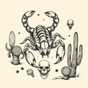 Western Scorpio Tattoo