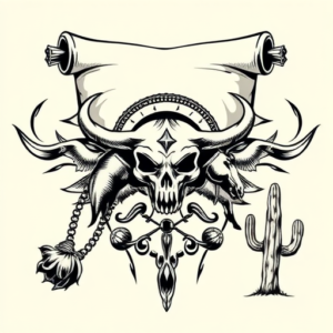 Western Scroll Tattoo