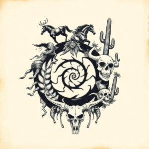 Western Spiral Tattoo