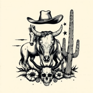 Western Stamp Tattoo