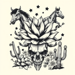 Western Succulent Tattoo