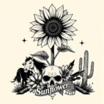 Western Sunflower Tattoo