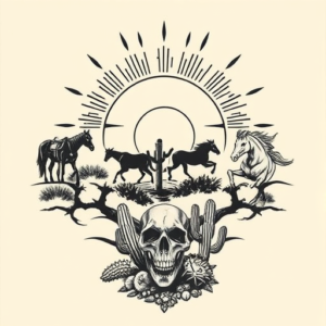 Western Sunrise Tattoo