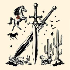 Western Sword Tattoo