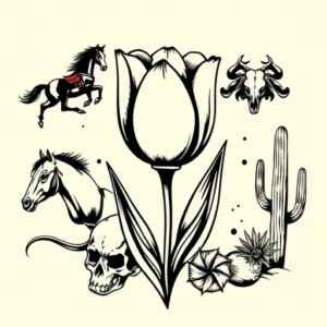 Western Tulip Tattoo