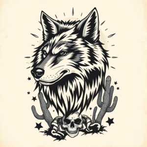 Western Werewolf Tattoo
