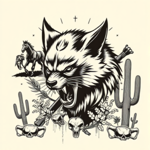 Western Wolverine Tattoo