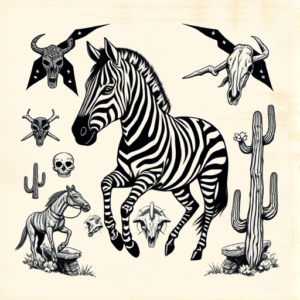 Western Zebra Tattoo
