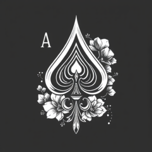 White Ink Ace Tattoo