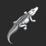 White Ink Alligator Tattoo