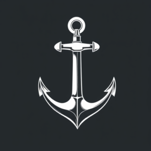 White Ink Anchor Tattoo