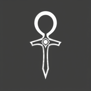 White Ink Ankh Tattoo