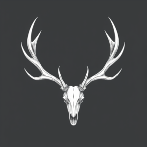 White Ink Antler Tattoo
