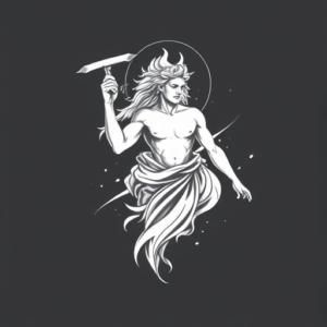 White Ink Apollo Tattoo