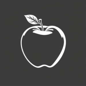 White Ink Apple Tattoo