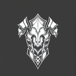 White Ink Armor Tattoo