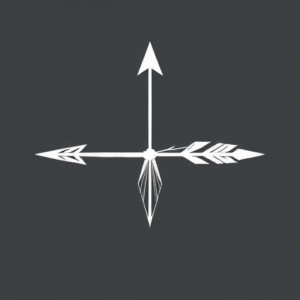 White Ink Arrowhead Tattoo