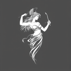 White Ink Artemis Tattoo