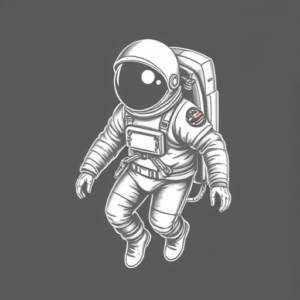 White Ink Astronaut Tattoo