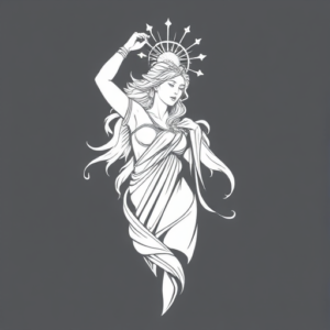 White Ink Athena Tattoo