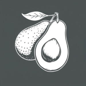 White Ink Avocado Tattoo