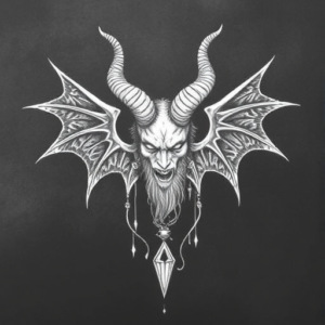 White Ink Baphomet Tattoo
