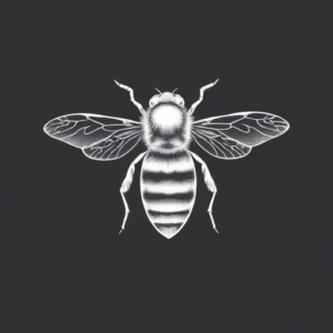 White Ink Bee Tattoo