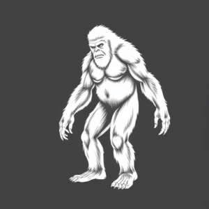 White Ink Bigfoot Tattoo