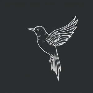 White Ink Bird Tattoo