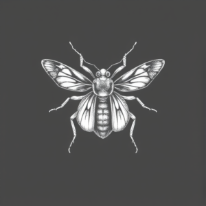 White Ink Bug Tattoo