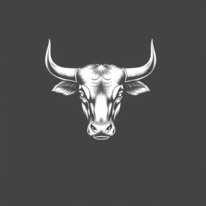 White Ink Bull Tattoo